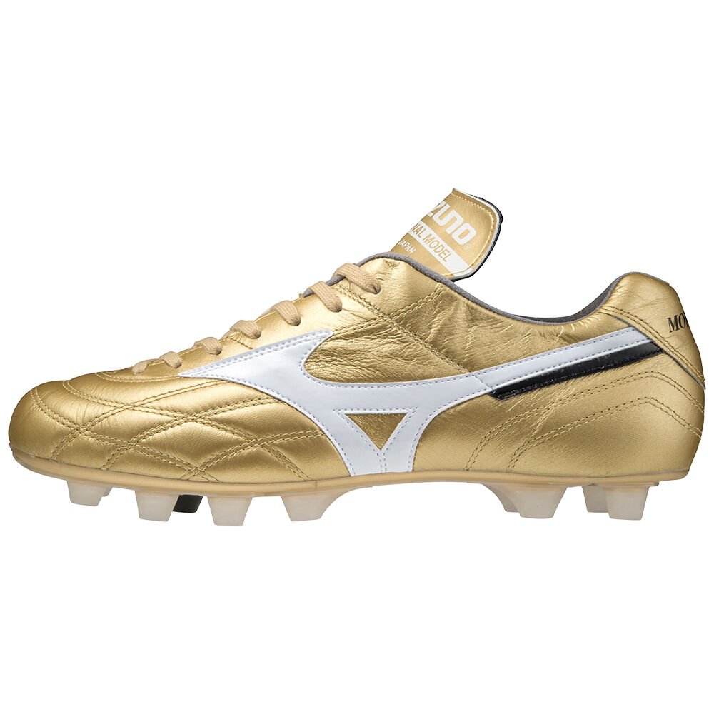 Damske Kopačky Mizuno Morelia Ul Japan Zlate/Biele Vypredaj OPUQ64580